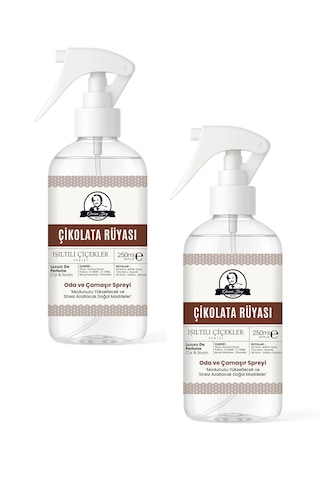Çikolata Rüyası Parfümlü Oda Ve Çamaşır Spreyi Ortam Ve Araba Kokusu Chocolate Room Spray 250ml X 2