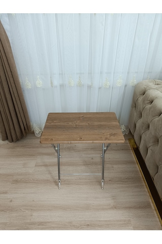 Çanta Zigon Sehpa,4'lü Sehpa, Zigon Sehpası, Mdf Mebran - Ceviz