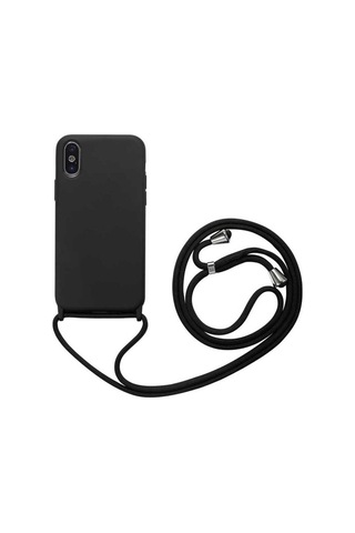 Apple Uyumlu iPhone X Kılıf Zore Ropi Kapak Siyah