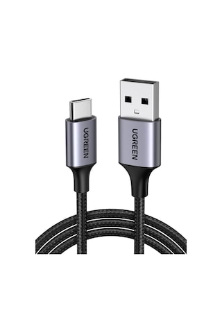 Ugreen Usb-c - Usb-a 3a Qc Örgülü Hızlı Şarj Kablosu, 1 M, Siyah, 60126