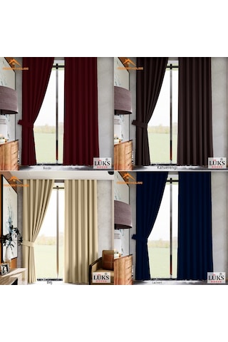 Lüks Karartma Perde Blackout Fon Perde- 12 Renk - Modern House