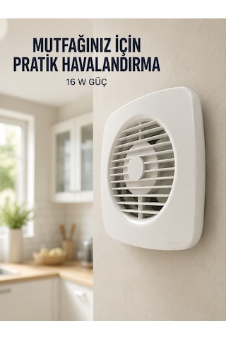 120 Mm Havalandırma Fanı 180 M³/h Dekoratif Duvar Ve Tavan Tipi Aspiratör - Bayi Depom ...