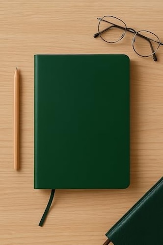 Fark Tanıtım Çizgisiz Not Defteri, Yeşil Deri Kapaklı Defter, 128 Yaprak A5 Defter, Ofis Ve Kırtasiye 14cm X 21 C