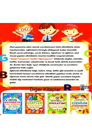 Harfleri Öğreniyorum Sesleri Tanıyorum Okul Öncesi Eğitim Kitap