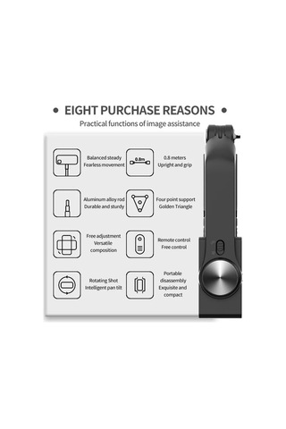 Createtech Smartphone Tripod El Gimbal Sabitleyici, 1-axis Özçekim Sopa