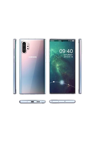 Samsung Uyumlu Galaxy Note 10 Plus Kilif Seffaf Silikon Hibrit Case 372296964