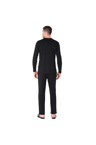D's Damat 221001 Uzun Kol Pijama Takımı Siyah