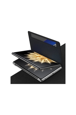 Butu Honor Magic V2 5g Görünüm Penceresi İş Telefonu Kılıfı Pu Deri Standı Kapak Çevirin