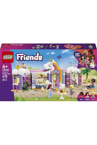 LEGO® Friends Renkli Düşler Kafe Yapım Seti 42684 - 6 Yaş ve Üzeri Çocuklar için Minifigür İçeren Oyuncak Yapım Seti (475 Parça)