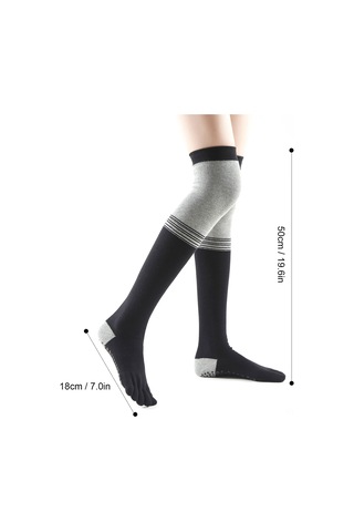 Geeksen Kadınlar İçin Yoga Ve Spor Çorapları - Kaymayan Tabanlı, Pamuklu Ve Konforlu Siyah