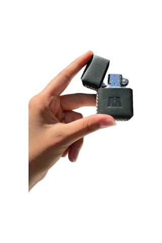 Deri Kılıflı Zippo Model Çakmak Çakmak 5685 Haki