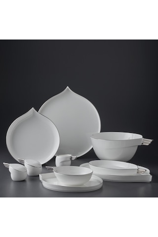 Jumbo Goddess Platin 61 Parça 12 Kişilik Yemek Takımı Platin