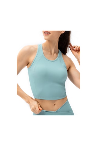 Geeroyoo Yoga Ve Koşu İçin Kadın Spor Yeleği, Göğüs Pedli, Kolsuz, Dar Kesim, Bulut Mavisi, 10/xl Açık Mavi