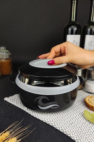 Digithome Ckr3149 Paslanmaz Çelik Hazneli Yemek Termosu 1000 ML Siyah