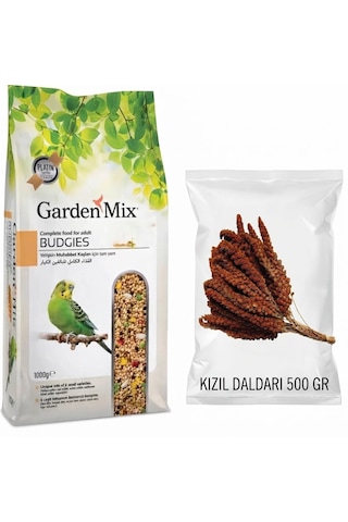 Muhabbet Kuşu Yemi 1000 Gr + Kızıl Daldarı 500 Gr Paketi 1 KG