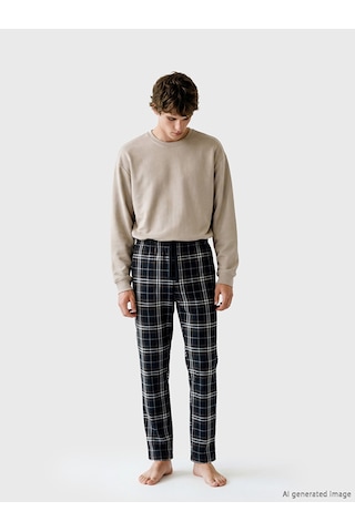 Lc Waikiki Lc Waıkıkı Kahverengi Bisiklet Yaka Erkek Pijama Üst