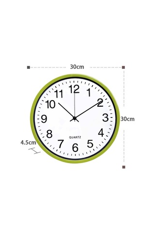 Hfambition 12 İnç Siyah Plastik Duvar Saati - Susuz Hareketli Mekanizma - Özel Logo Tasarımı - Ev Ve Ofis Kullanıma Uygun Açık Mavi