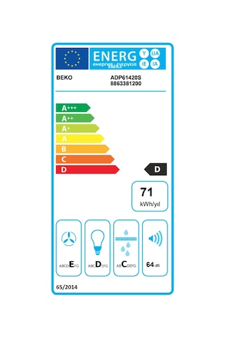 Beko Adp 61420 S Davlumbaz 60 CM