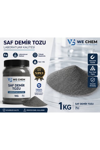 Saf Laboratuvar Kalite Demir Tozu 1kg