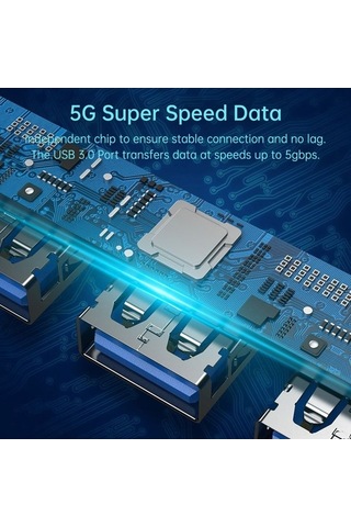 Fastbuy Alüminyum Gövde Usb 3.0 Çok Fonksiyonlu Hub - Type-c'den 4 Usb'ye Dönüştürücü, Gümüş