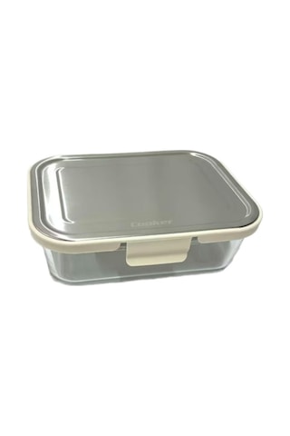 Akıllıelma- Ckr3489 Cam Saklama Kabı 1500 Ml Krem Krem