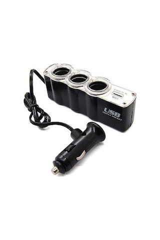 Araba Araç Oto Çakmak Çoklayıcı Çoğaltıcı Soketi Usb Çakmaklık