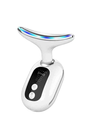 400mah 45 Derece 3 Modlu Isıtmalı Yüz - Boyun Kırışıklık - Sıkılaştırma Cihazı Beyaz