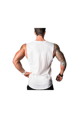 Siyah Muscleguys Yaz Fitness Spor Fiziksel Eğitim Yelek Erkek Bol Kolsuz Tişört