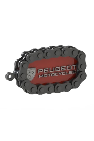 Peugeot Zincir Detaylı Anahtarlık Kırmızı