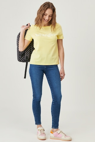 Wrangler High Rise Skinny Fit Dar Kesim Yüksek Bel Çok Dar Paça Lacivert Kadın Esnek Jean Denim Kot Pantolon W27HXR44Z Lacivert