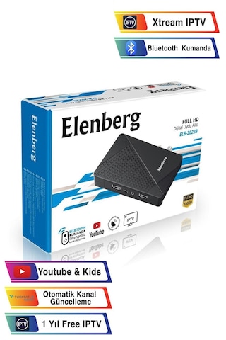 Elenberg ELB-2023B Çanaklı Çanaksız İnternet TV Destekli Bluetooth Kumandalı Full HD Uydu Alıcı