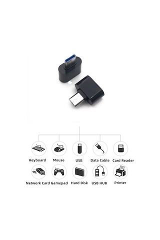 Type C To Usb 3.0 Otg Telefonlara Flash Bellek, Klavye, Yazıcı, Gamepad, Mouse Takma Aparatı