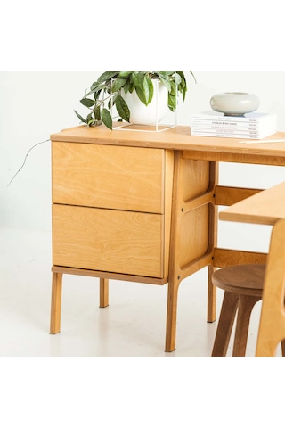 Woodesk Sera Ahşap Çalışma Masası 100x190 Tik Renk Cpt4639-170 Teak