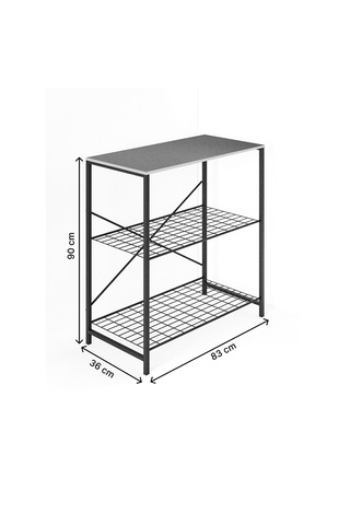 Çok Amaçlı Mutfak Rafı Bangosu Masa Geniş Çam 1439