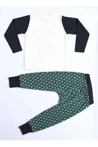 Casabony Cats Rule Erkek Çocuk Pantolon + T-Shirt Takım-Indigo - Beyaz İndigo - Beyaz