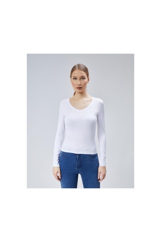 Virago Soft Touch V Yaka Uzun Kol Bluz/body Beyaz - 686786237 Beyaz - 686786237 Beyaz