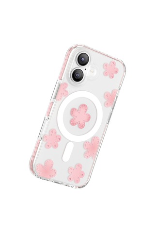 İphone 17 Uyumlu Kılıf M-safe Şarj Özellikli Zore Paris Elvo Sert Pc Kapak Pembe