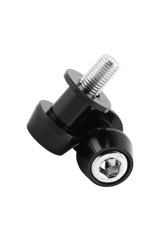 Konesam Motosiklet Cnc Alüminyum Arka Ayak Spoolları, 10mm Siyah, Sabit Konforlu Park Etme, Dayanıklı, Kolay Kurulum 1 Çift