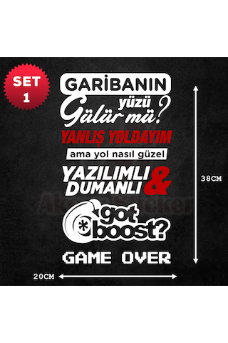 Arka Cam Sticker Seti Oto Sticker Araba Sticker Arka Cam Yazısı