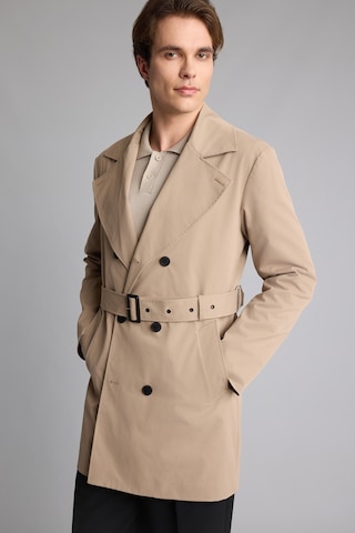 Defacto Slim Fit Astarlı Düğmeli Cepli Kemerli Mevsimlik Trençkot D5528ax26aubg716 Bej-bg716