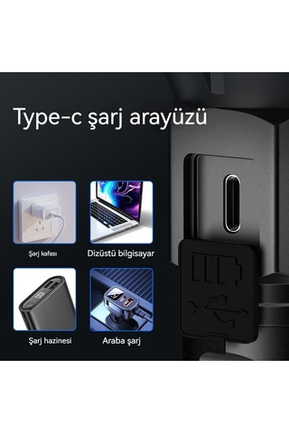 Jian Fan Şarj Edilebilmektedir Siyah