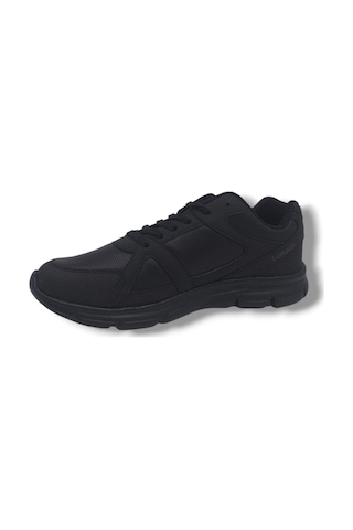 Zerhan Lutton 3555 Unisex Siyah Bağcıklı Yürüyüş Koşu Büyük Numara Spor Ayakkabı 45 46 47 48 Siyah
