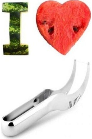 Morponi Pratik Kavun Karpuz Kesme Dilimleme Bıçağı Gri