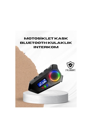 Bluetooth - 828 - 5.4 İnterkom Ip65 Toz Ve Su Geçirmez - Myceshop - Led Göstergeli