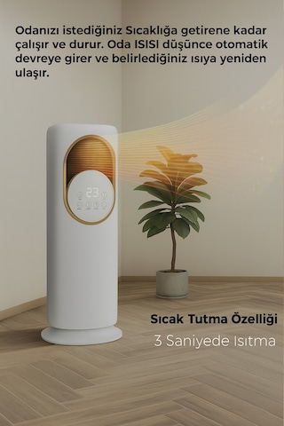 Uzaktan Kumandalı Taşınabilir Sıcak Üfleme Isıtıcı