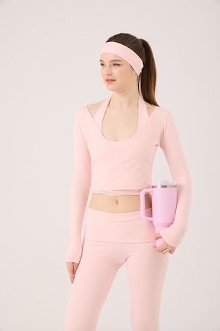 Holly Lolly Bağlamalı Crop Kesim Ellen Bolero Pembe