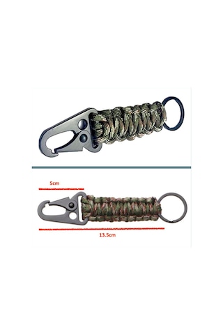Omeniv Kamuflaj Paracord Karabina Anahtarlık Outdoor Kamp Çanta Çok Renkli