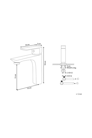 Berloı Lavabo Bataryası, Modern Tek Kulp Tasarım, Pirinç Gövde, G1/2 Bağlantılı Sabit Musluk Siyah