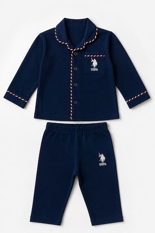 U.S. Polo Assn. Erkek Bebek Lacivert Gömlek Pijama Takımı Usb3198-c-v1 Usb3198-c-v1