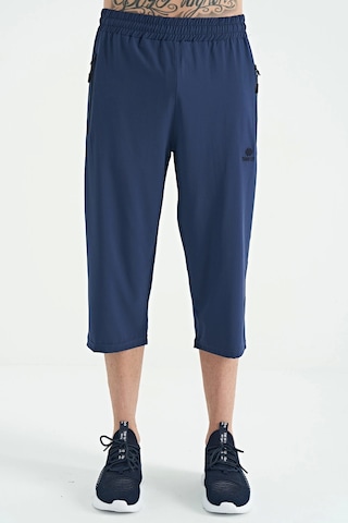 Tommy Life Tommy Lıfe Indigo Bağcıklı Standart Kalıp Fermuar Cepli Kapri 83096 Indigo